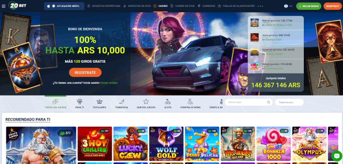 20Bet mejor casino online Argentina