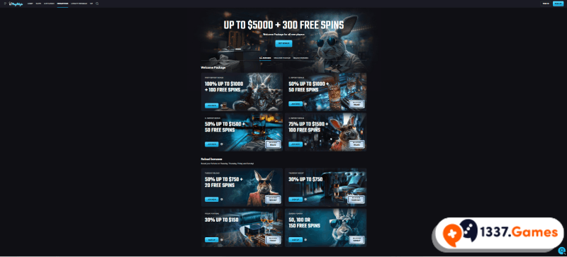 Bonuses at crypto casiino site