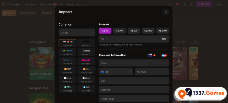 deposit using paysafecard in the casino