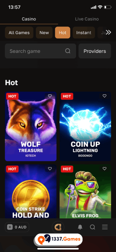 Play in online mobile casino