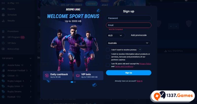 boomerangbet.io new bookmaker register