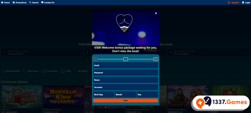 Casino registratie met bonus