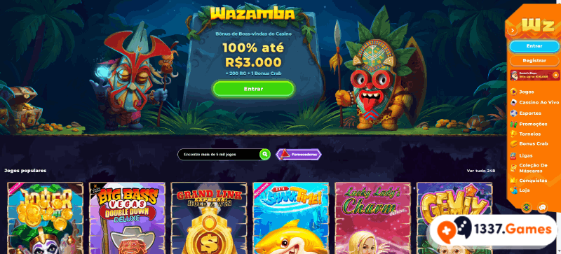 Wazamba: Top Cassino sem licença
