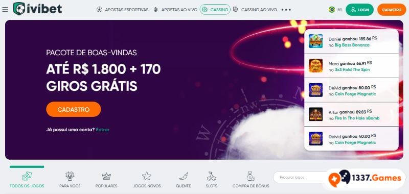 Ivibet Cassino Brasil dinheiro real