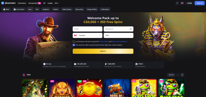 Skycrown top InstaDebit casino