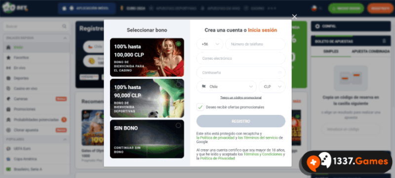 Cómo registrarse en un casino online en Chile: paso 2