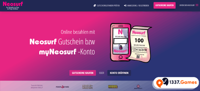 Neosurf-Konto für Casinos