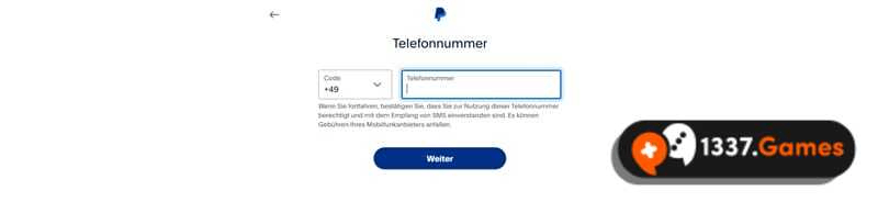 telefonnummer bei paypal registrierung