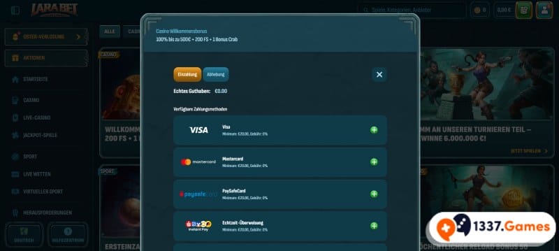 Erste Einzahlung im Merkur Online Casino