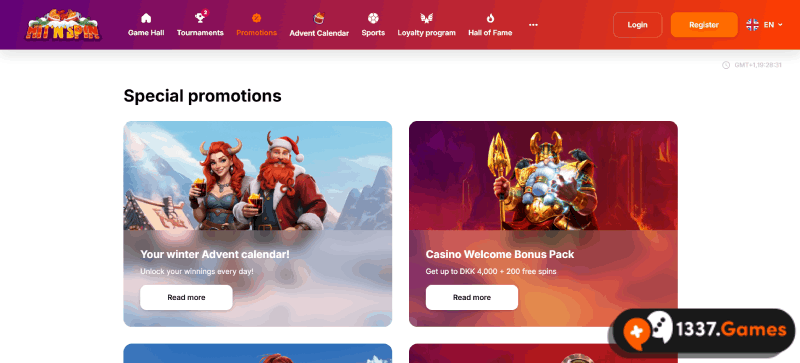 Bonus på dansk online casino