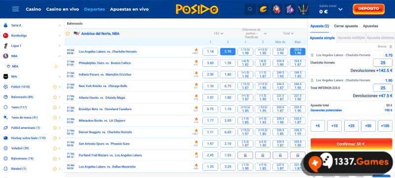 Apuesta en la bookmaker de la NBA