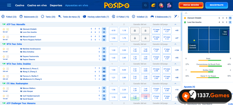 Apuestas en vivo en tenis
