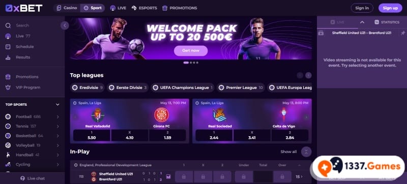 0Xbet Screenshot