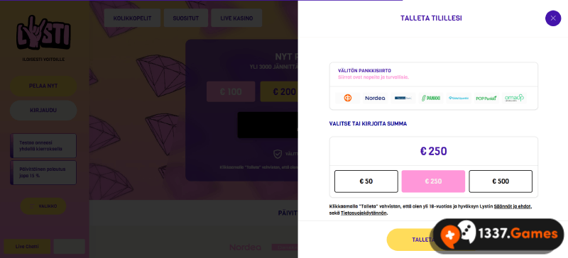 Tee ensitalletus suomalaisilla nettikasinoilla
