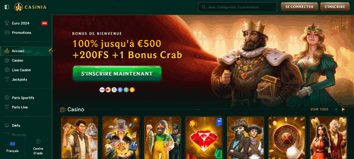 Bonus de casino en Casinie