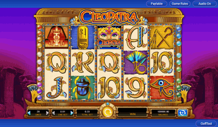 Cleopatra dans les casinos en ligne