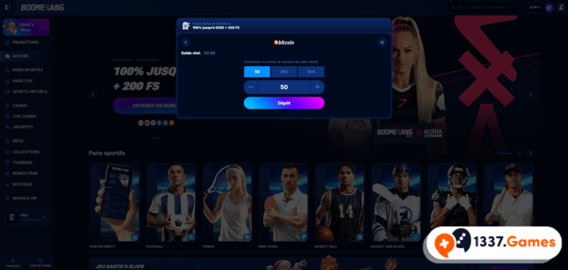 déposer des bitcoins au casino