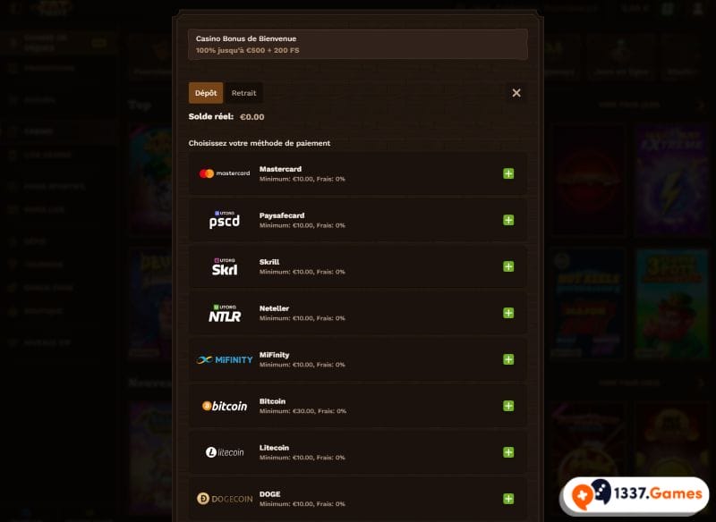 FatPirate casino en ligne FR deposit