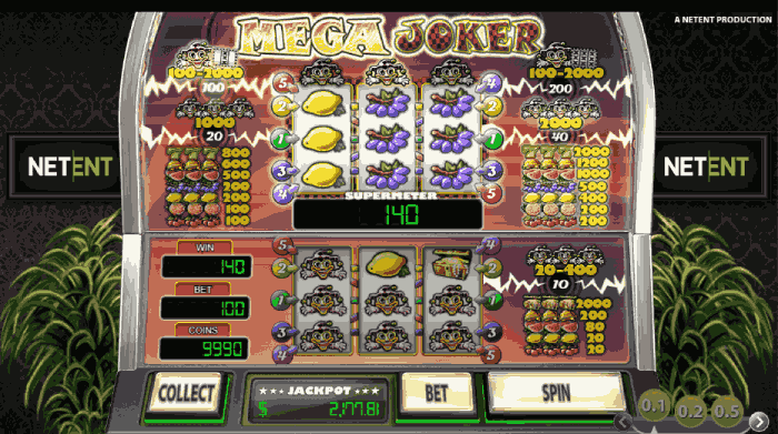 Mega Joker: Slot con alti payout.