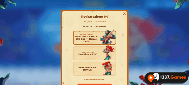 Registrati in un casinòs che supporta Bitcoin.
