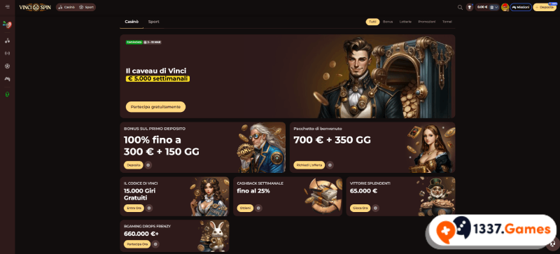 Bonus del casinò VinciSpin