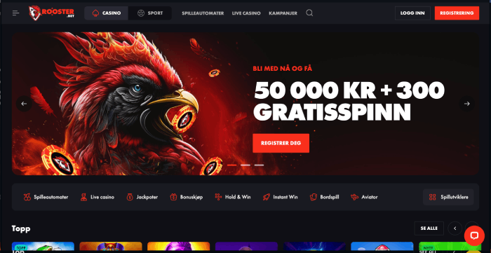Roosterbet enestående nettcasino