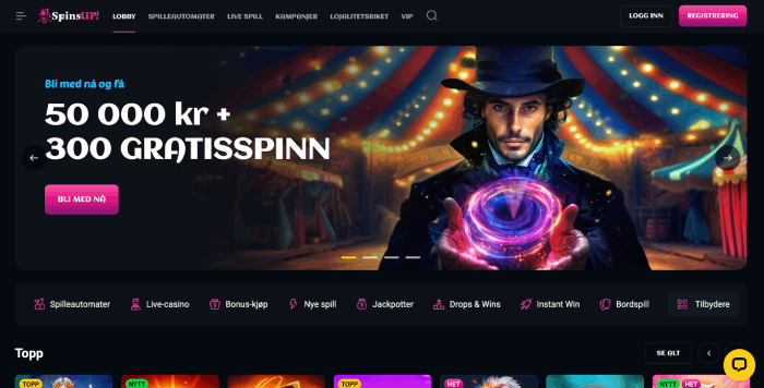 Beste norske online casino spinsup