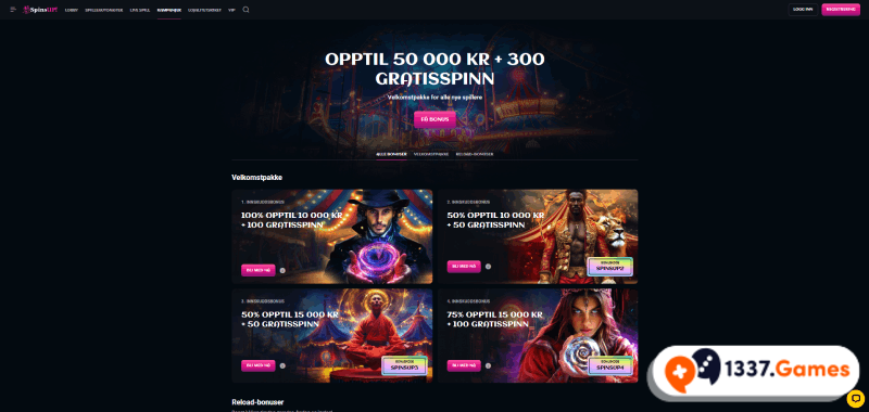 Spinsup aktiver velkomstbonusen