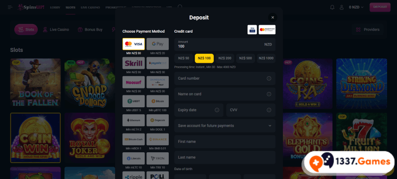 deposit at the new casino