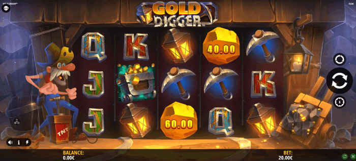 No site de casino, Gold Digger slot