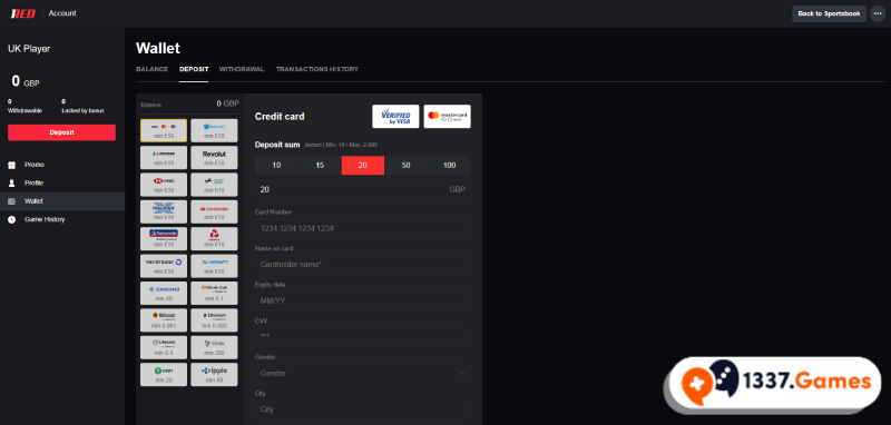 Deposit at an international online betting site