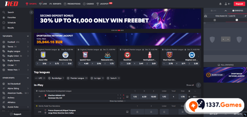 Placing a bet with an international bookmaker