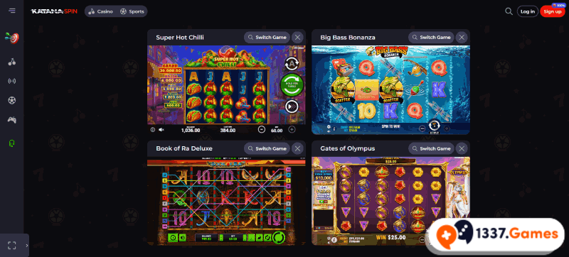 KatanaSpin casino uk games