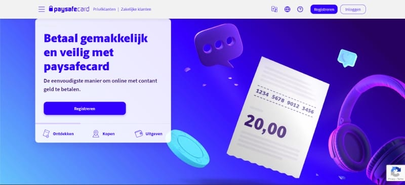 Paysafecard website