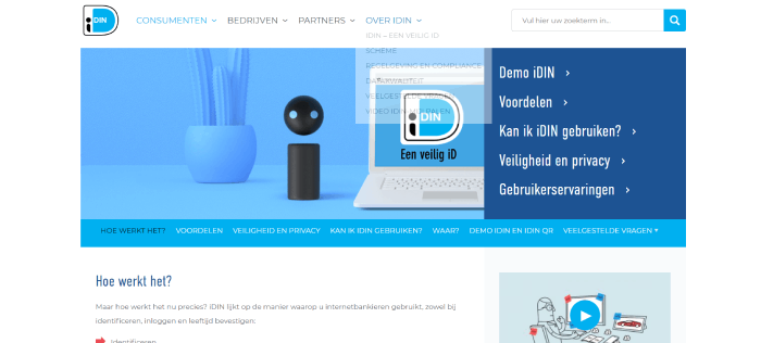 iDIN startpagina