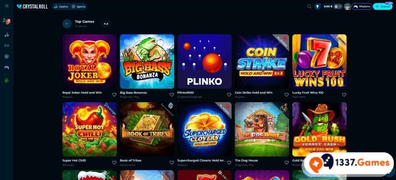 Casinospellen CrystalRoll casino mit Europese licentje
