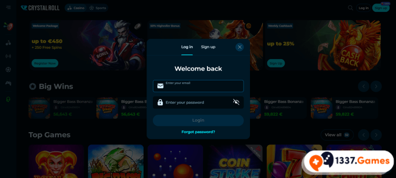 Storten bij CrystalRoll paysafecard casino