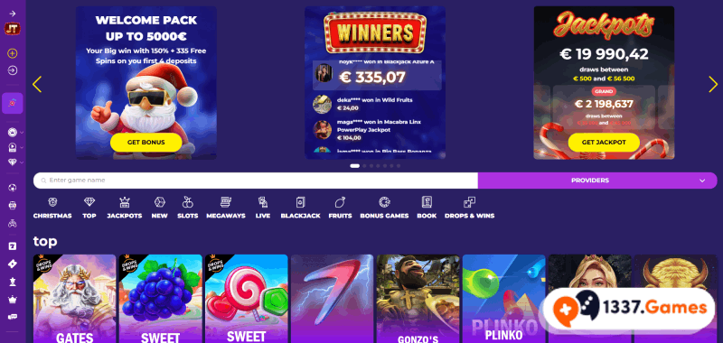 Jacktop casino website