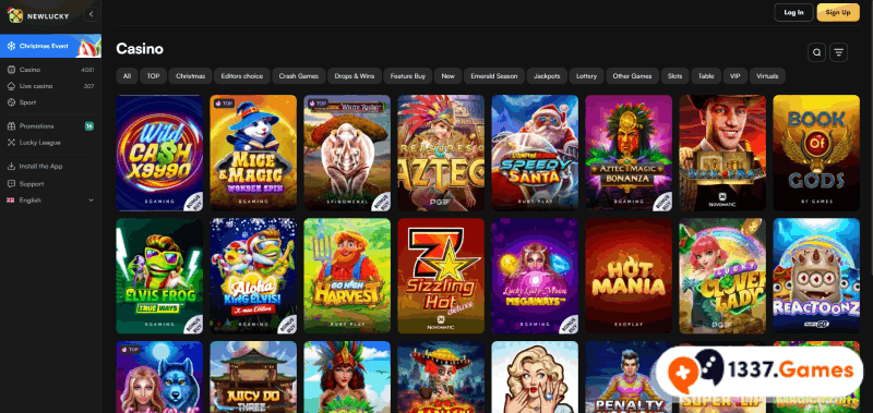 Spellen bij Newlucky Online Casino