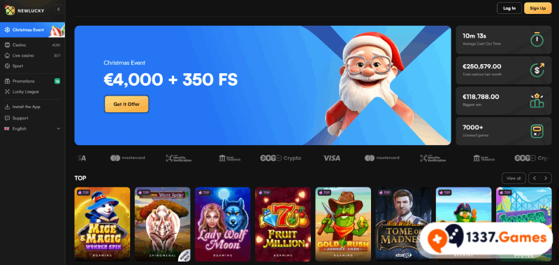 Newlucky casino website