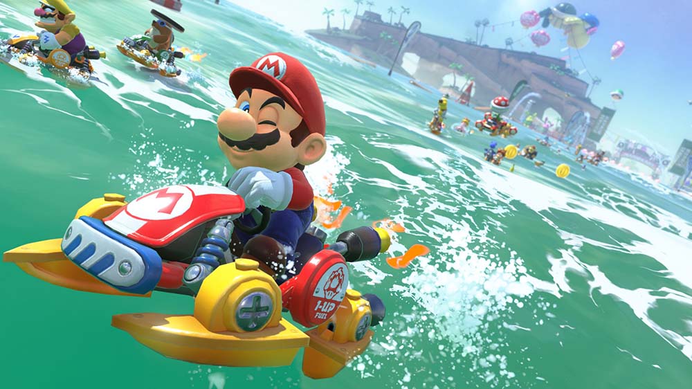 Mario Kart World Racen op water
