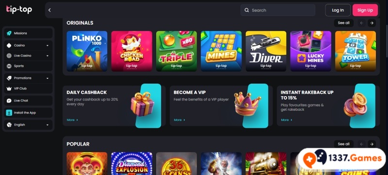 TipTop Screenshot