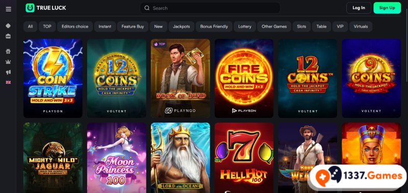 TrueLuck Casino spelaanbod