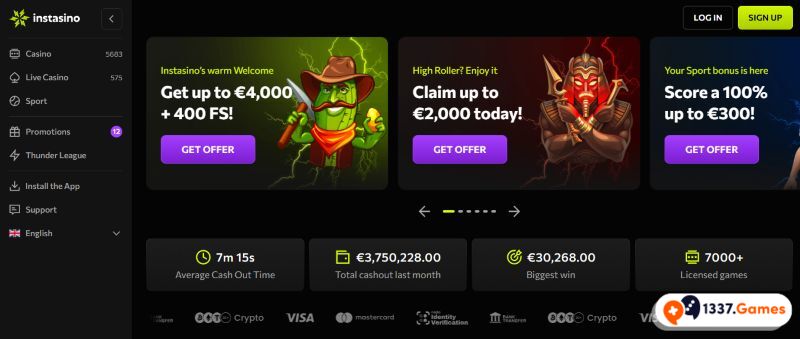 Instasino Screenshot