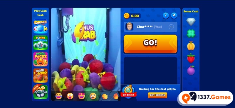 Start de ronde met bonus krab